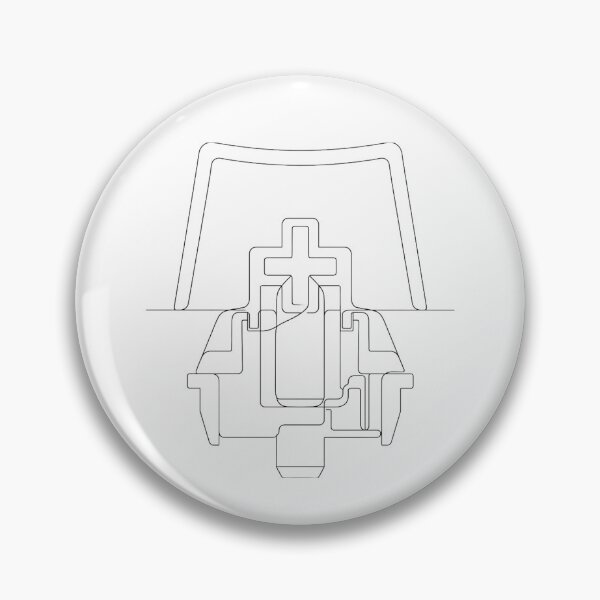 Item preview, Keycap Stem Macro Close-Up - Minimalist Mechanical Keyboard Line Art designed and sold by IconicVectors.