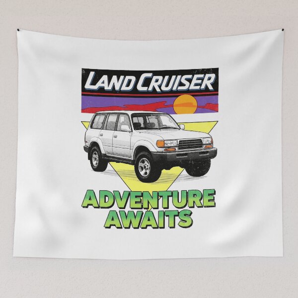 Item preview, Vintage Style Land Cruiser 80 Series Offroad Adventure Awaits [White Shirt Only] designed and sold by Off-Road-Zone.