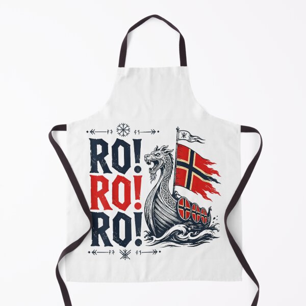 Item preview, Ro Ro Ro Viking Longship Dragon Boat Norwegian Flag Shield Typography Sticker designed and sold by GalenoHenley.