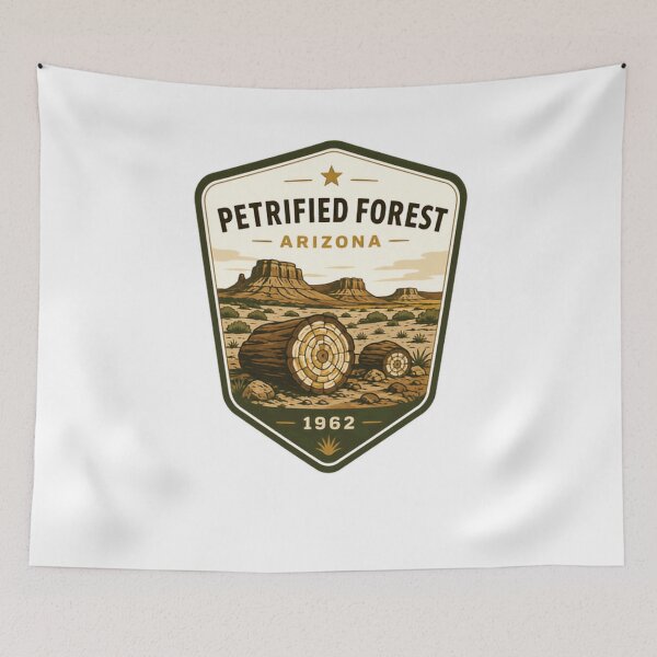 Item preview, Petrified Forest Arizona 1962 National Park Travel Explorer designed and sold by Simsimah26Parks.
