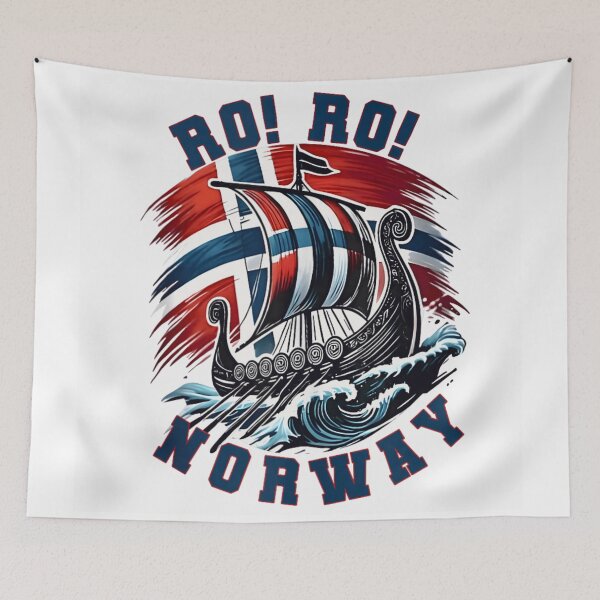Item preview, Ro Ro Norway Viking Longship Patriotic Norwegian Flag Rowing Team Gift Poster designed and sold by GalenoHenley.