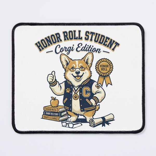 Item preview, Funny Corgi Honor Roll Student Shirt, Corgi Edition Academic Achievement Tee, Corgi Back to School Gift for Dog Lovers designed and sold by Wearable Canvas...