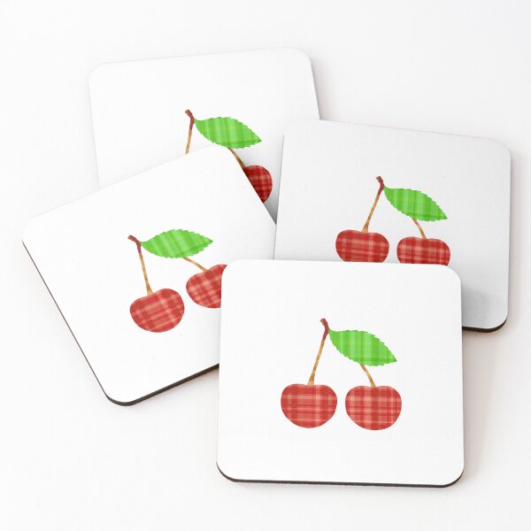 Item preview, Red Plaid Cherries designed and sold by Sartoris Art.