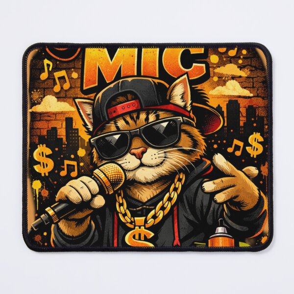 Item preview, Cat Rapper designed and sold by DecibelDecor034.
