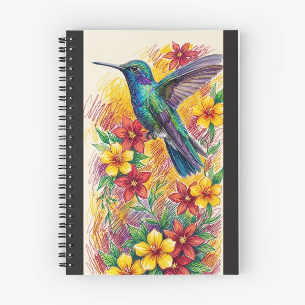 Item preview,  Colorful Colibri Floral Drawing designed and sold by  Color & Form.
