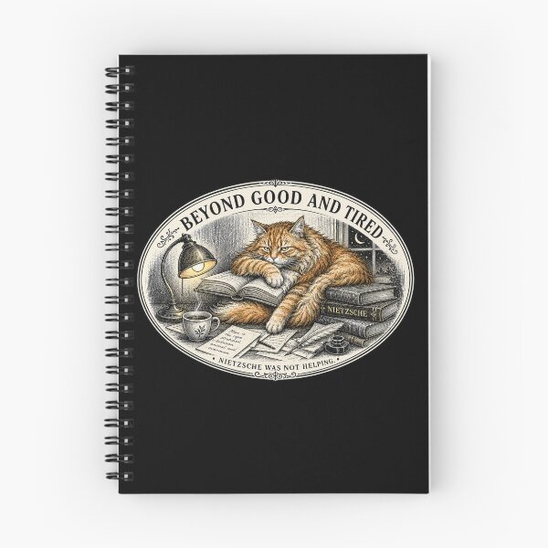 Item preview, Beyond Good and Tired – Nietzsche Cat Medallion designed and sold by Soft Panic Studio.