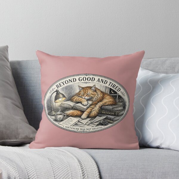 Item preview, Beyond Good and Tired – Nietzsche Cat Medallion designed and sold by Soft Panic Studio.