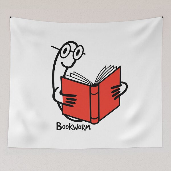 Item preview, Vintage Red Bookworm - Classic Literary Profile Tee designed and sold by ArthousePromos.