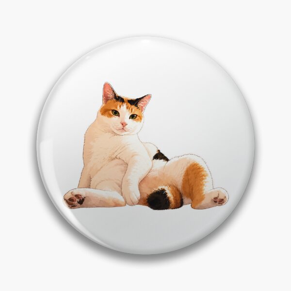 Item preview, Lazy Calico Cat Sitting Like a Boss designed and sold by Adjie Triawan.
