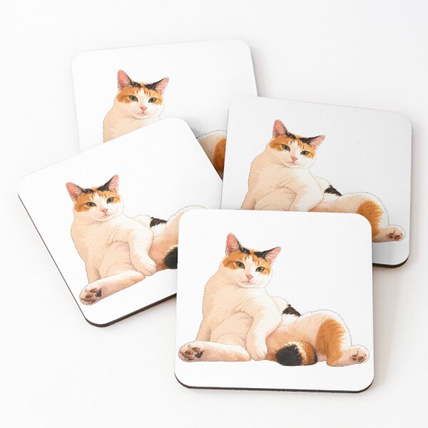 Item preview, Lazy Calico Cat Sitting Like a Boss designed and sold by Adjie Triawan.