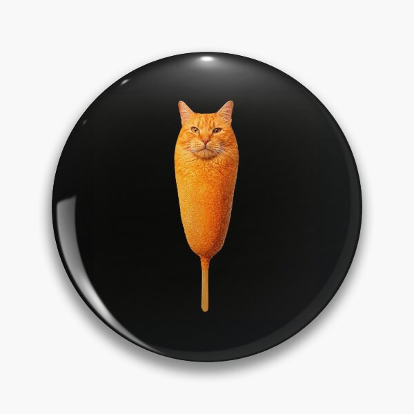 Item preview, Funny Orange Corn Dog Cat Face Surreal Food Animal Meme Mashup designed and sold by DuneHaicna.