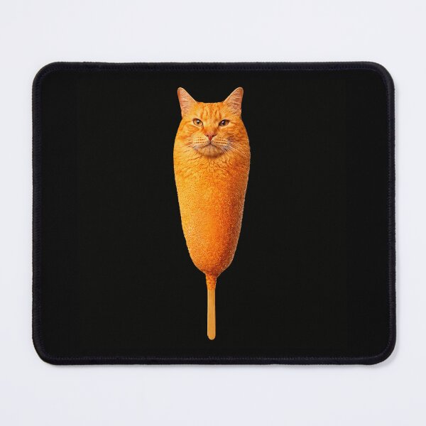 Item preview, Funny Orange Corn Dog Cat Face Surreal Food Animal Meme Mashup designed and sold by DuneHaicna.