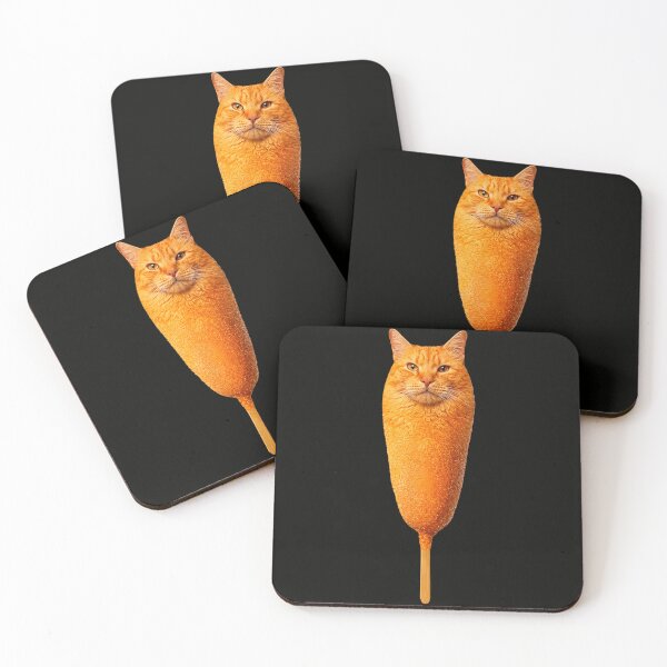 Item preview, Funny Orange Corn Dog Cat Face Surreal Food Animal Meme Mashup designed and sold by DuneHaicna.
