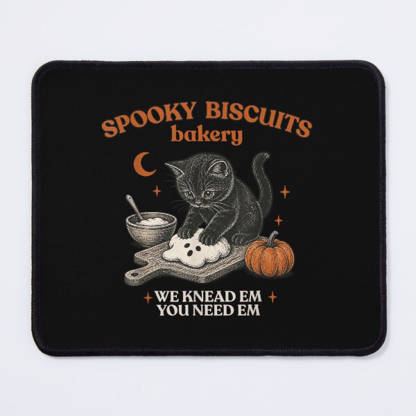 Item preview, Spooky Biscuits Bakery Cute Black Cat Kneading Ghost Dough Halloween Aesthetic designed and sold by DuneHaicna.