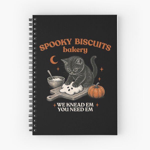 Item preview, Spooky Biscuits Bakery Cute Black Cat Kneading Ghost Dough Halloween Aesthetic designed and sold by DuneHaicna.