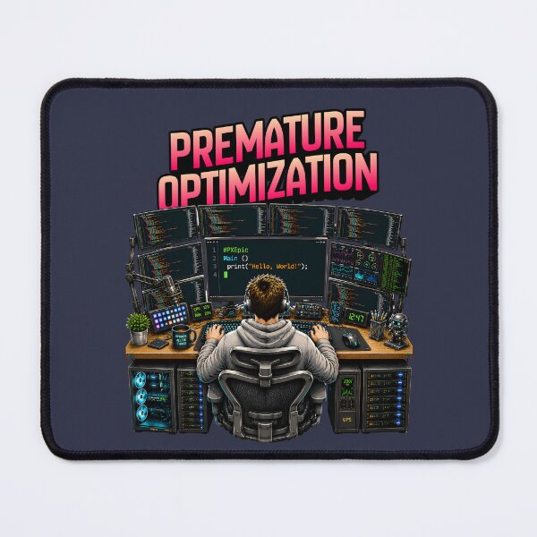 Item preview, Premature Optimization Programmer Coding Setup Funny Developer Design designed and sold by PXEpic.