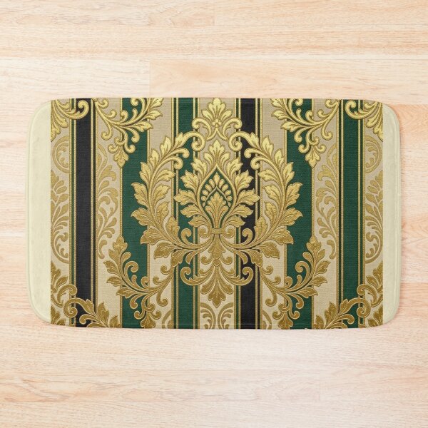 Item preview, Teal, Black and Oat Striped Gold Damask designed and sold by DesignsByPrnces.