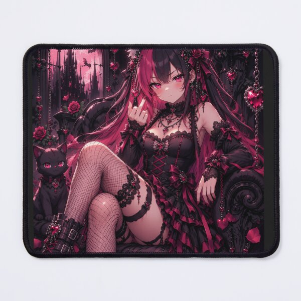 Item preview, Don't Touch Me – Gothic Neko Girl Middle Finger designed and sold by Revyra Design .