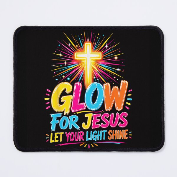 Item preview, Colorful Glow For Jesus Let Your Light Shine Christian Faith Cross designed and sold by DuneHaicna.