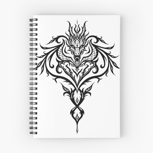 Item preview, Tribal Dragon Head Tattoo Design | Gothic Artwork designed and sold by Qubivibe.