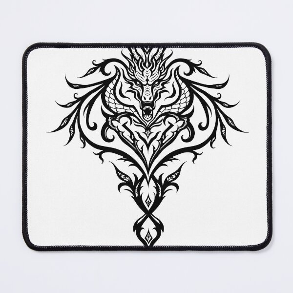 Item preview, Tribal Dragon Head Tattoo Design | Gothic Artwork designed and sold by Qubivibe.