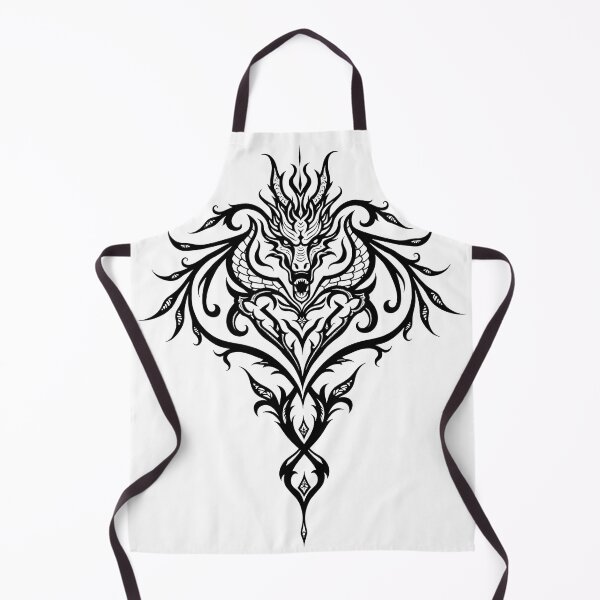 Item preview, Tribal Dragon Head Tattoo Design | Gothic Artwork designed and sold by Qubivibe.