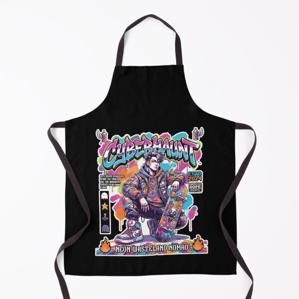 Item preview, Cyberpunk Skateboard Neon Wasteland Nomad Graffiti Skater designed and sold by BDLuck2021.