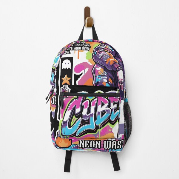 Item preview, Cyberpunk Skateboard Neon Wasteland Nomad Graffiti Skater designed and sold by BDLuck2021.