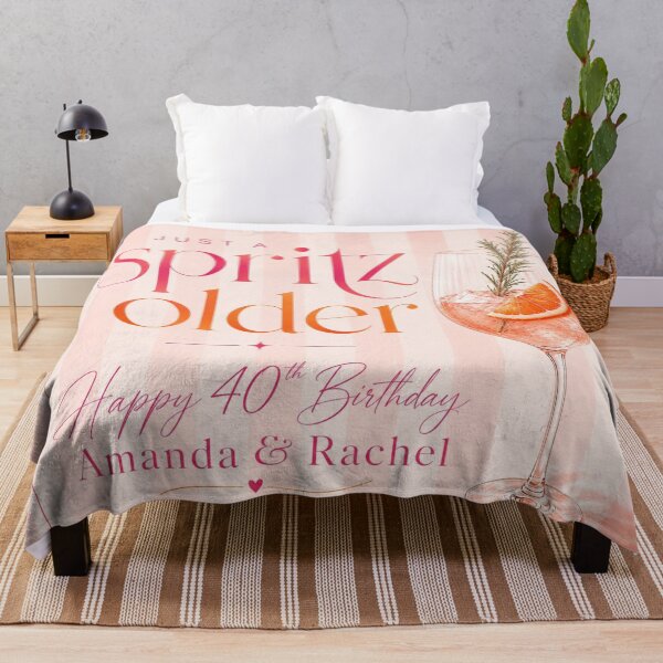Item preview, MAIN AMANDA RACHEL 40th Birthday Tapestry 7 - just a spritz older designed and sold by taylorvinyls.