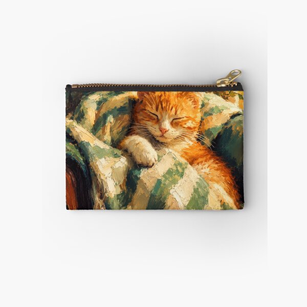 Item preview, Sleeping Orange Cat Art | Cozy Cat Wall Decor | Cute Ginger Kitten Illustration designed and sold by AbstractAuraArt.