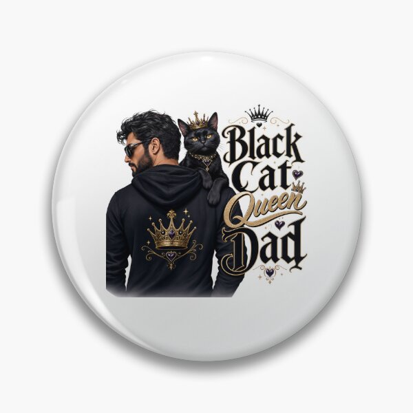 Item preview, Sassy Black Cat Queen Dad Kawaii T-Shirt Sticker designed and sold by Ashley critters.