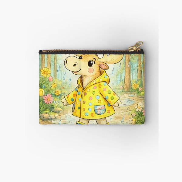Item preview, Rainy Day Moose | Cute Forest Raincoat Adventure designed and sold by Clothes With Smiling Animals Walt Gral.