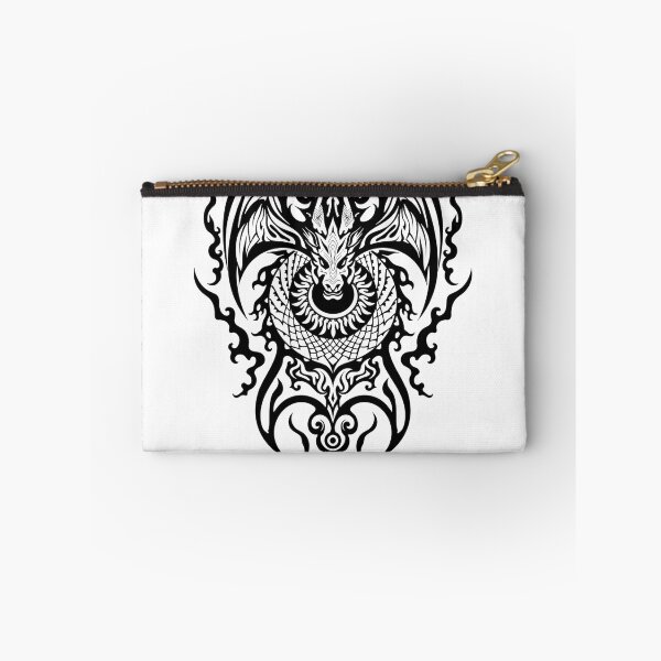 Item preview, Tribal Dragon Tattoo Design | Intricate Black and White Artwork designed and sold by Qubivibe.
