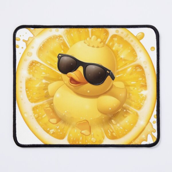 Item preview, Cute Duck in Lemon Float | Kawaii Citrus Summer Sticker designed and sold by Stylestickers55.