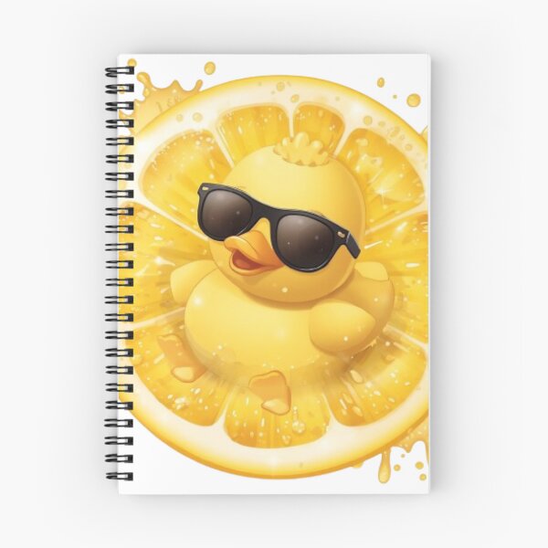 Item preview, Cute Duck in Lemon Float | Kawaii Citrus Summer Sticker designed and sold by Stylestickers55.