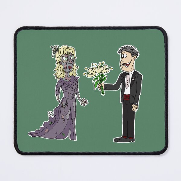 Item preview, Funny Zombie Bride Wedding Art | Cute Love Never Dies Sticker designed and sold by MyxaART.
