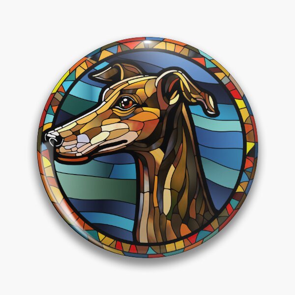 Item preview, Greyhound Dog Stained Glass Leadlight Artistic Design Mom Dad designed and sold by rafaeltto.