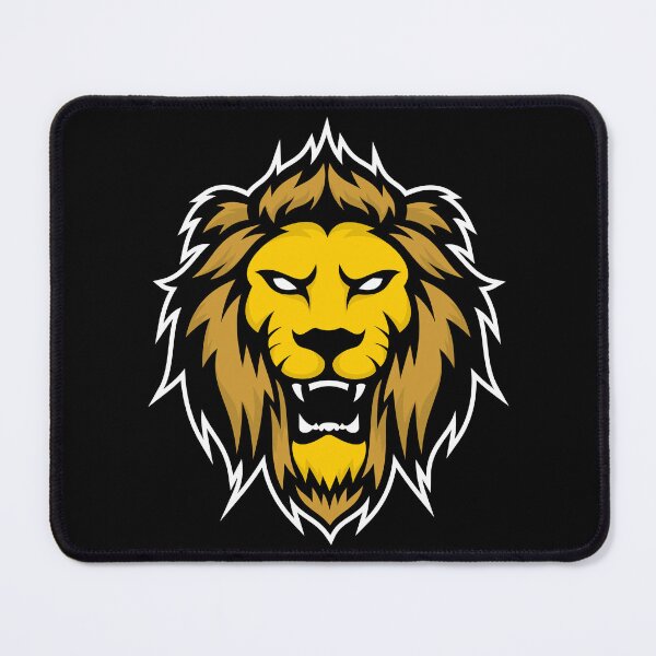Item preview, Fierce Gold Lion Mascot Head – Roaring King of the Jungle designed and sold by Adjie Triawan.