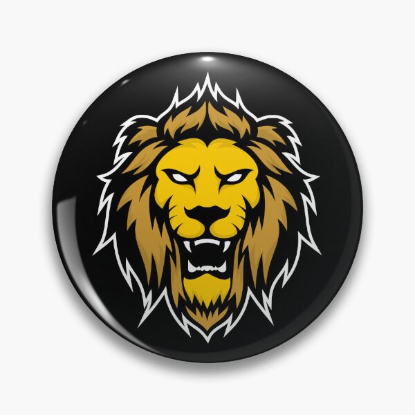 Item preview, Fierce Gold Lion Mascot Head – Roaring King of the Jungle designed and sold by Adjie Triawan.