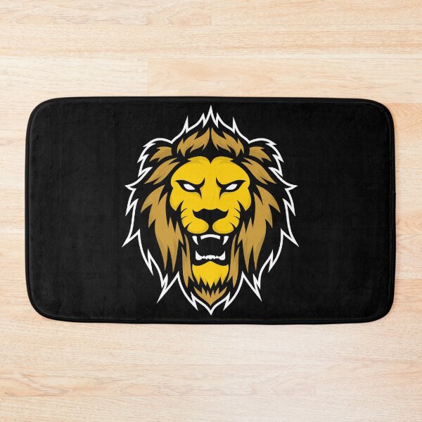 Item preview, Fierce Gold Lion Mascot Head – Roaring King of the Jungle designed and sold by Adjie Triawan.