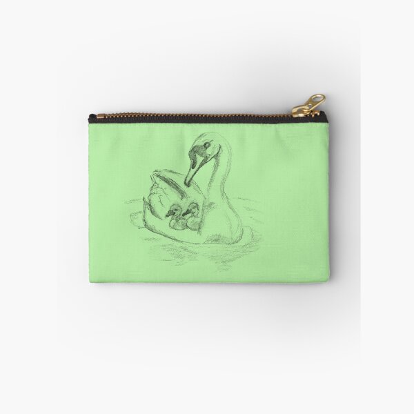 Item preview, Mother Swan with Cygnets – Gentle Nature Sketch designed and sold by Dina's Fine Arts.