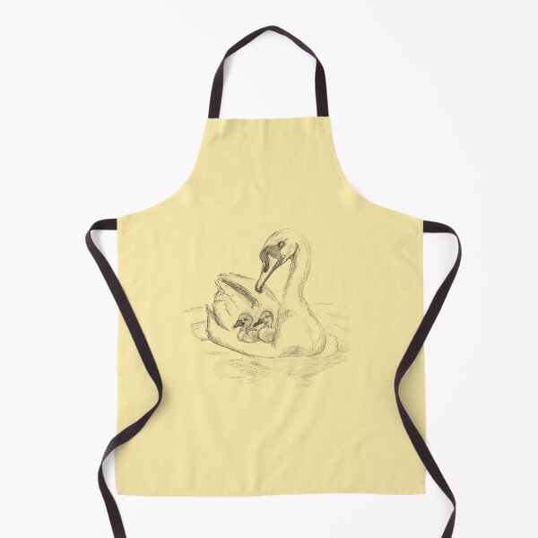 Item preview, Mother Swan with Cygnets – Gentle Nature Sketch designed and sold by Dina's Fine Arts.