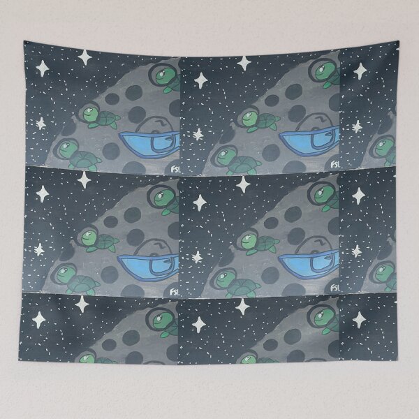 Item preview,  Three Space Turtles on the Moon - Cute Astronaut Art designed and sold by Faithstarmancil.