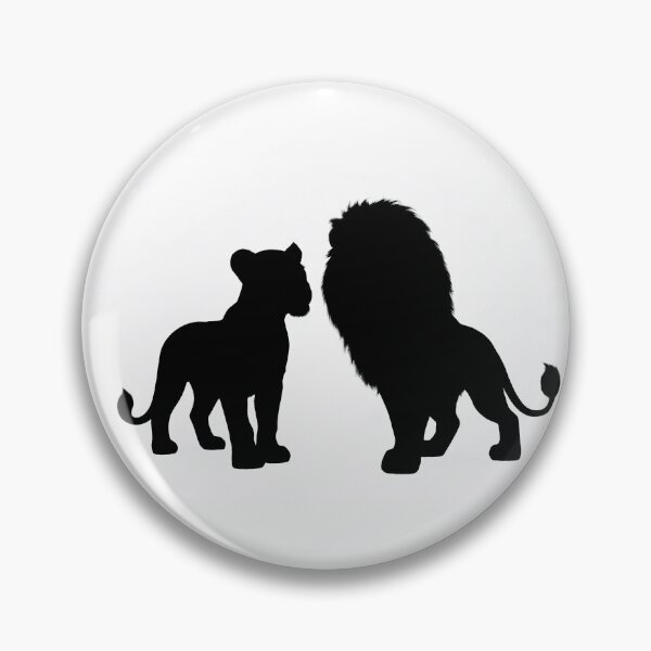 Item preview, Lion and Lioness Silhouette | Minimalist Wildlife Design designed and sold by SmikiM.