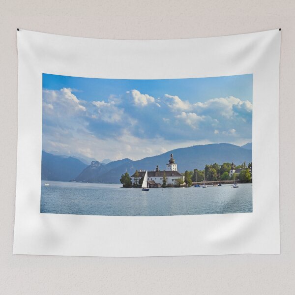 Item preview, Water Castle Schloss Ort Orth on lake Traunsee in Gmunden landscape, Austria designed and sold by goceris.