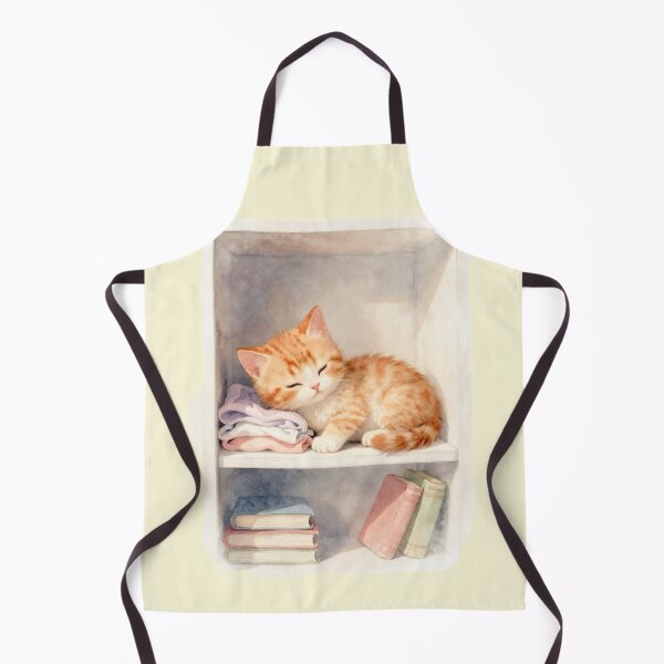 Item preview, Cozy Shelf Nap | Ginger Kitten Watercolor designed and sold by BCapybara.