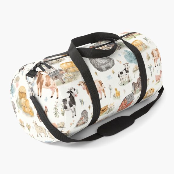Item preview, Watercolor Cute Farm Animals Seamless Pattern designed and sold by mijaczeek.