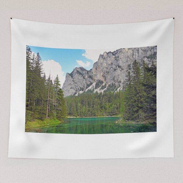 Item preview, The Green Lake and mountains in Styria, Austria, springtime designed and sold by goceris.