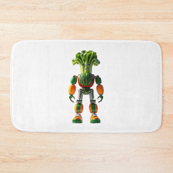 Item preview, Healthy Green Veggie Bot Illustration designed and sold by Sem Bregs.
