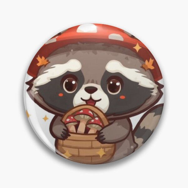 Item preview, Cute Mushroom Raccoon Kawaii Sticker | Cozy Forest Animal Gift designed and sold by Stylestickers55.